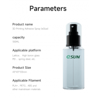 eSUN Adhesive Spray For 3D Printing ABS PLA PETG Anti Warping Glue Print Platform